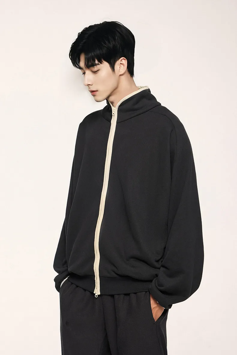ABS Men's | American Sports Collar Coat  Autumn And Winter New Street Contrast Side Jacket Cardigan Top display picture 19