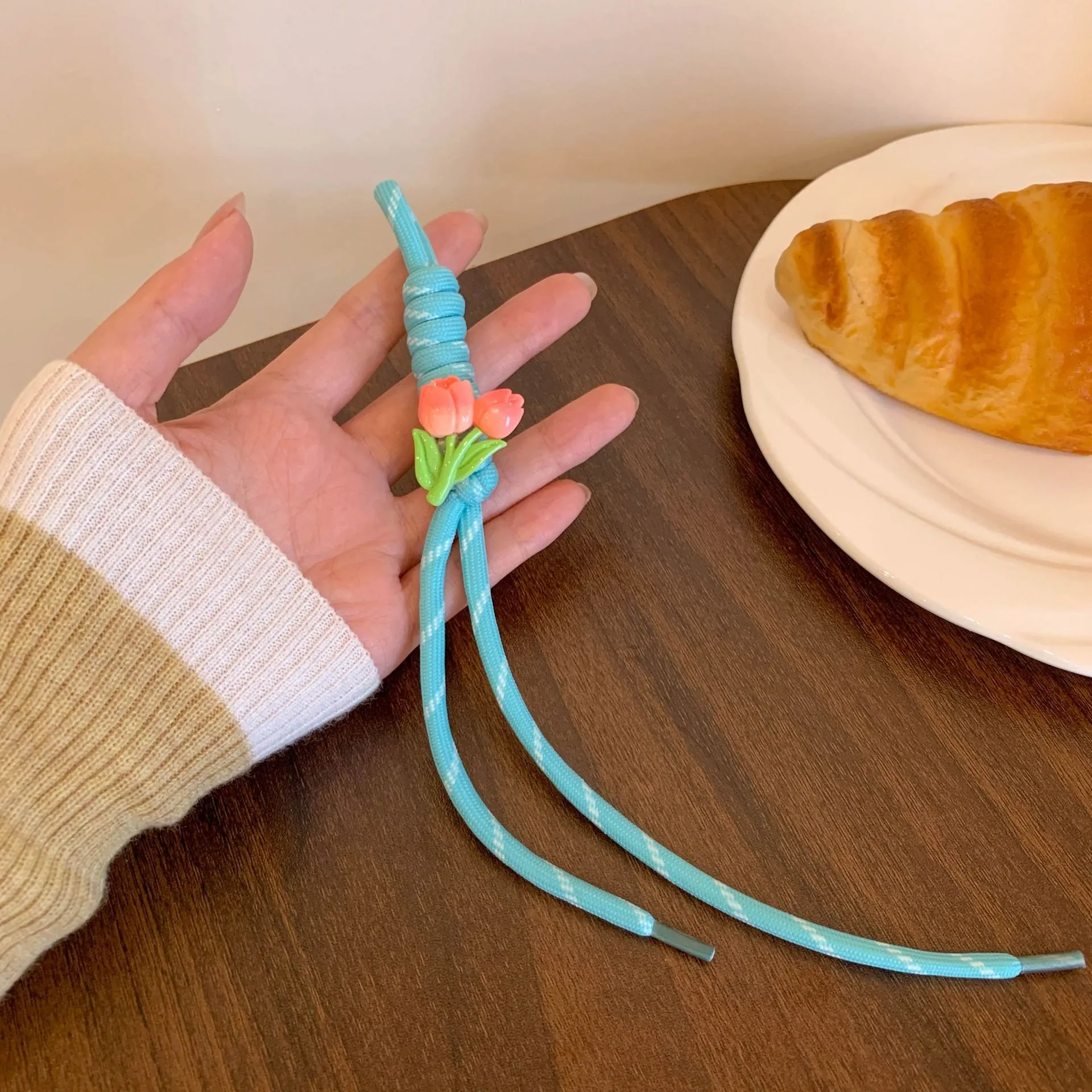 New Style Lanyard Miu Style Bag Pendant Accessories DIY Bag Hanging Mobile Phone Rope Bracelet Woven Rope Keychain Women's Woven Rope display picture 6