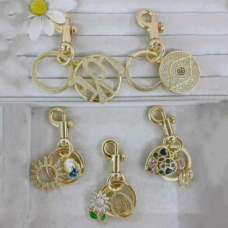 1 Pc/Package Modern Style Simple Style Vocabulary Words/Name Sun Eye Copper Polishing Plating Inlay Zircon Unisex Keychain display picture 1