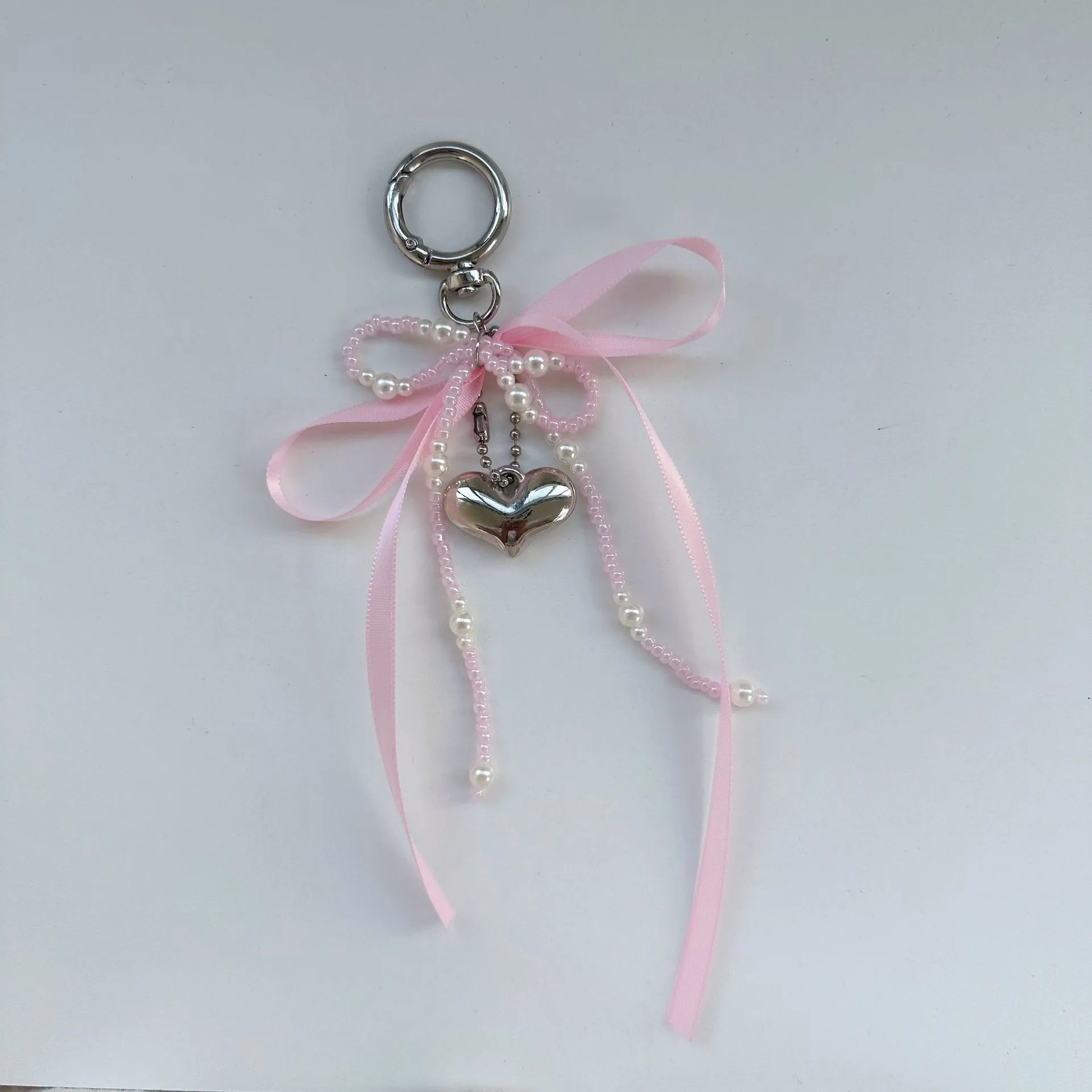 Ling Ti Original Pearl Bow Bag Pendant Ins Style Keychain AirPods Accessories Love Pendant display picture 13