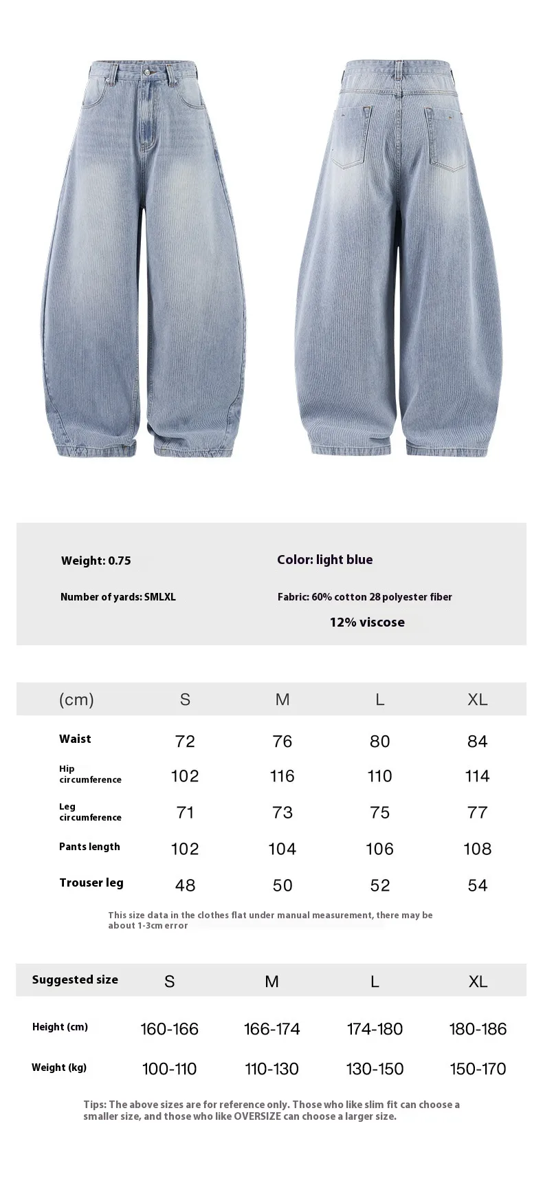 Jiezhan Men's Wear | Bamboo Scimitar Jeans 25 Spring And Summer New Clenfit Street Wide Leg Pants Loose Casual Pants display picture 4