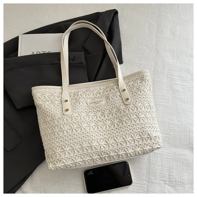 New Casual Beautiful Atmosphere Simple Large Capacity Portable Tote Bag Commuter All-match One-shoulder Underarm Bag For Women display picture 1