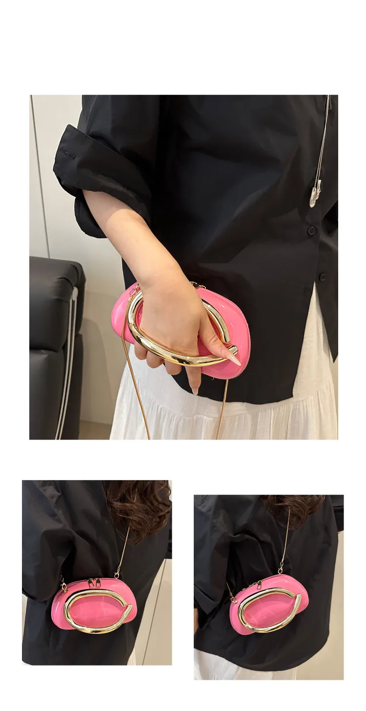 Retro Niche Metal Box Beautiful Small Square Bag Banquet Clutch Bag Simple Texturized Crossbody Bag display picture 17