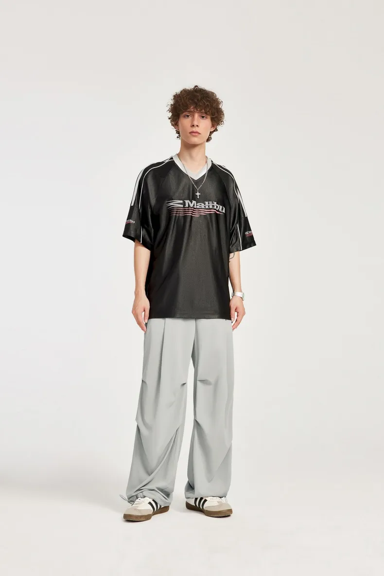 Jiezhan Discount Store | Skin Sense Air Conditioning Pants Cool Sense Casual Pants Tide Brand Loose Comfortable Wide Leg Pants Men display picture 5