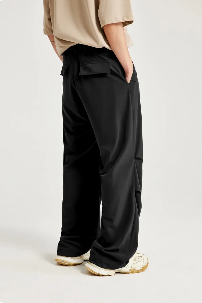 Jiezhan Discount Store | Skin Sense Air Conditioning Pants Cool Sense Casual Pants Tide Brand Loose Comfortable Wide Leg Pants Men display picture 15