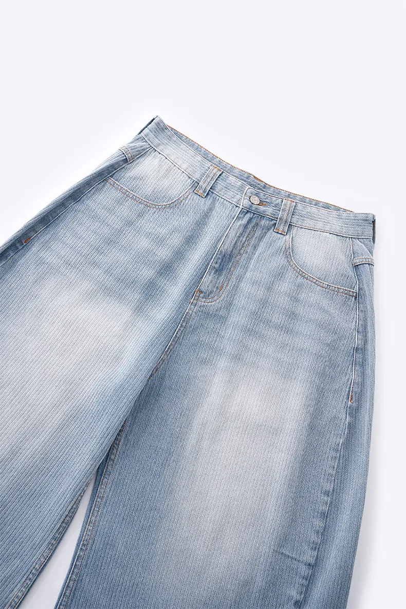 Jiezhan Men's Wear | Bamboo Scimitar Jeans 25 Spring And Summer New Clenfit Street Wide Leg Pants Loose Casual Pants display picture 9