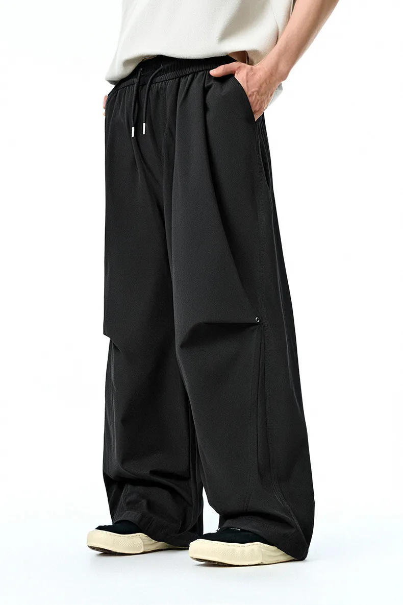 Jie Zhan Men's Wear | Four-sided Elastic Quick-drying Air-conditioning Pants  Spring/Summer New Cool Quick-drying Paratroopers Workwear Ice Silk Pants display picture 2