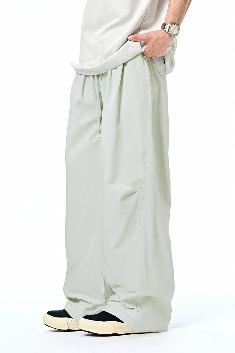 Jie Zhan Men's Wear | Four-sided Elastic Quick-drying Air-conditioning Pants  Spring/Summer New Cool Quick-drying Paratroopers Workwear Ice Silk Pants display picture 4