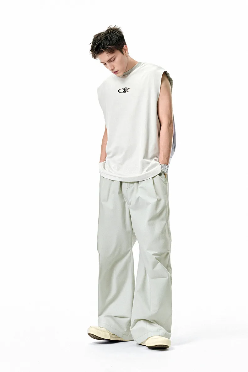 Jie Zhan Men's Wear | Four-sided Elastic Quick-drying Air-conditioning Pants  Spring/Summer New Cool Quick-drying Paratroopers Workwear Ice Silk Pants display picture 7