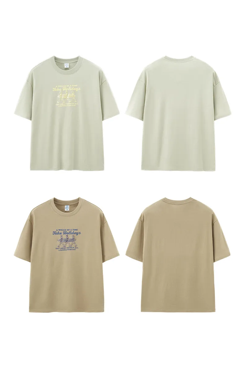 Jie Zhan Men's Wear | Summer Vacation Surfing Printed T-shirt 25 Spring And Summer New American Street Crewneck Short Sleeve Jacket Men display picture 5