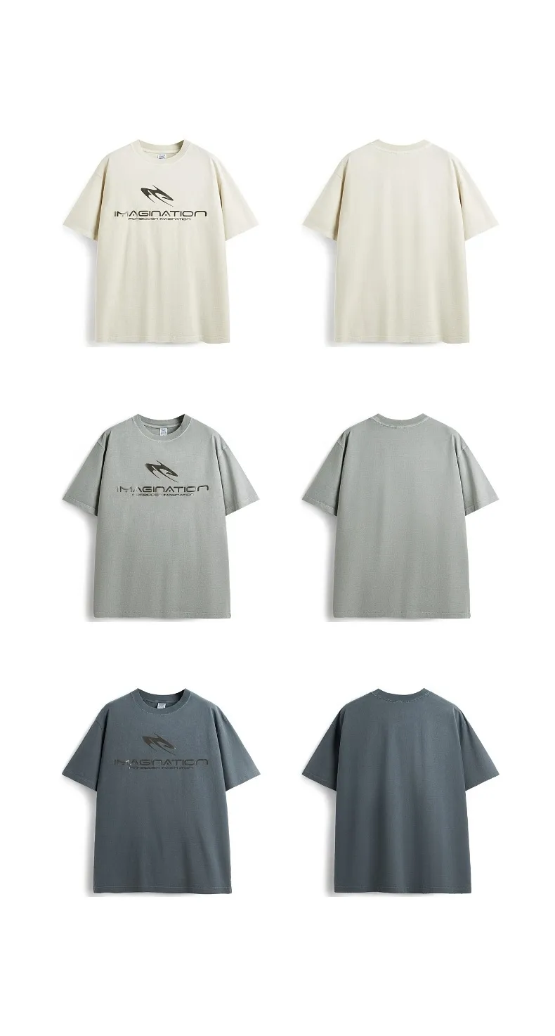 Jie Zhan Discount Store | Titanium Bright Face Wash Water Abraded T-shirt  Spring/Summer Fashion Brand Loose Street Short Sleeve Jacket display picture 14