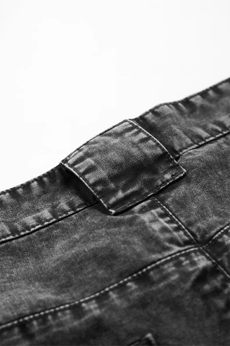 Jie Zhan Men's Wear | Seven-point Three-dimensional Cut Washing Scimitar Pants 25 Spring/Summer New Products Old Street Workwear Shorts Men display picture 9