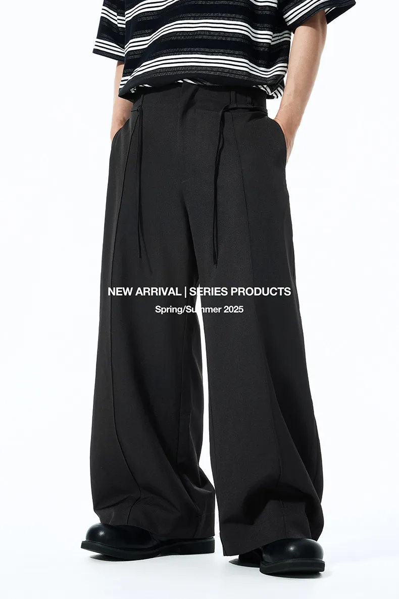 Jiezhan Men's Wear | Machete Wide Leg Pants 25 Spring And Summer New American Street Workwear Cleanfit Casual Pants display picture 2