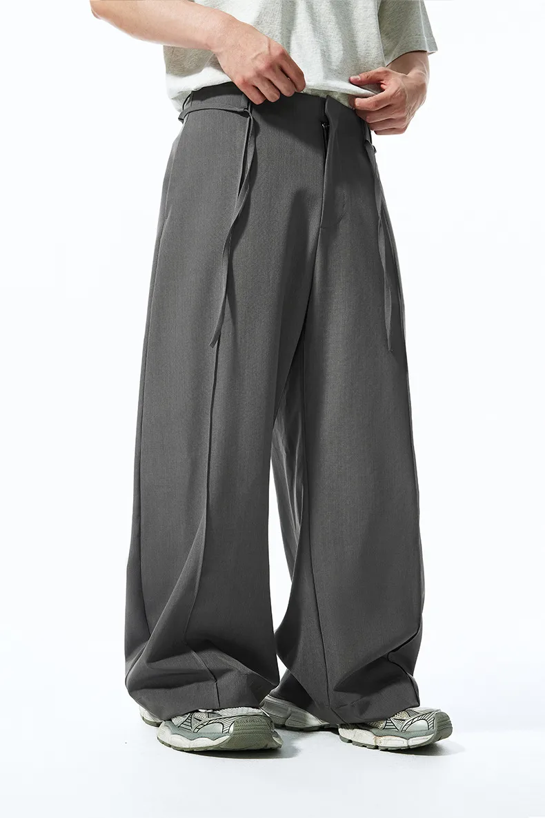 Jiezhan Men's Wear | Machete Wide Leg Pants 25 Spring And Summer New American Street Workwear Cleanfit Casual Pants display picture 3