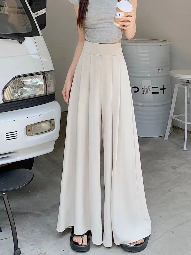 Women's  Spring And Summer Thin Pleated Suit Pants High Waist Draped Slimming Casual Trendy Skirt display picture 13