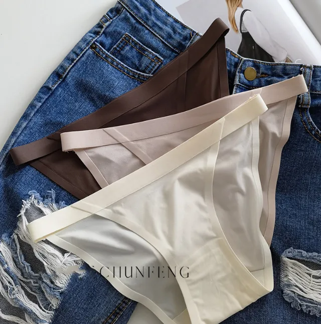 Solid Color Low Waist Briefs Panties display picture 1