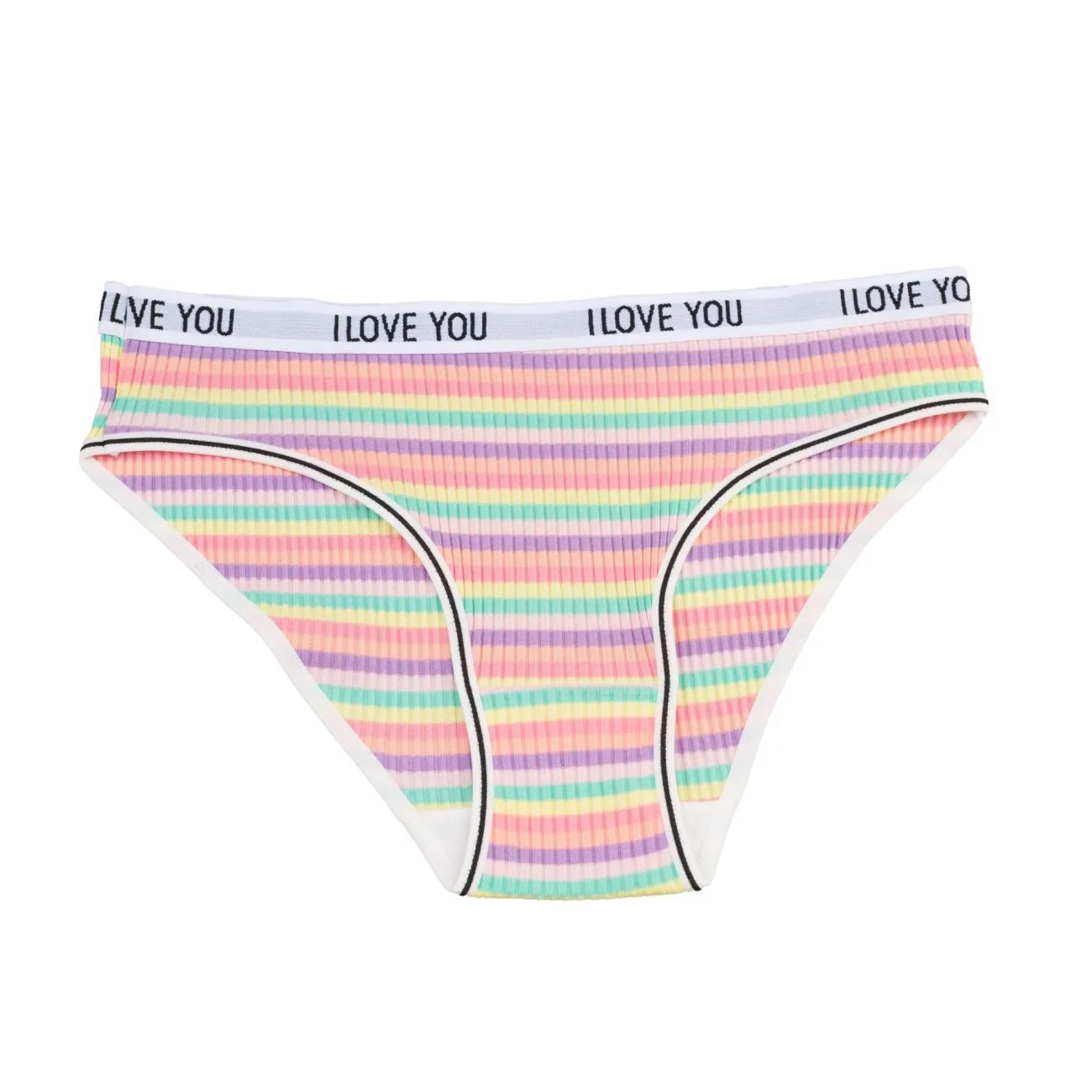 Cotton Threaded Women's Underwear Color Letter Briefs Low Waist Breathable Double Layer Striped Underwear For Girls And Students display picture 3