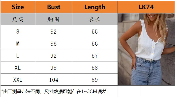 New   Women's Summer Solid Color Knitted Round Neck Ruffled Sweet Sleeveless Vest Top display picture 1