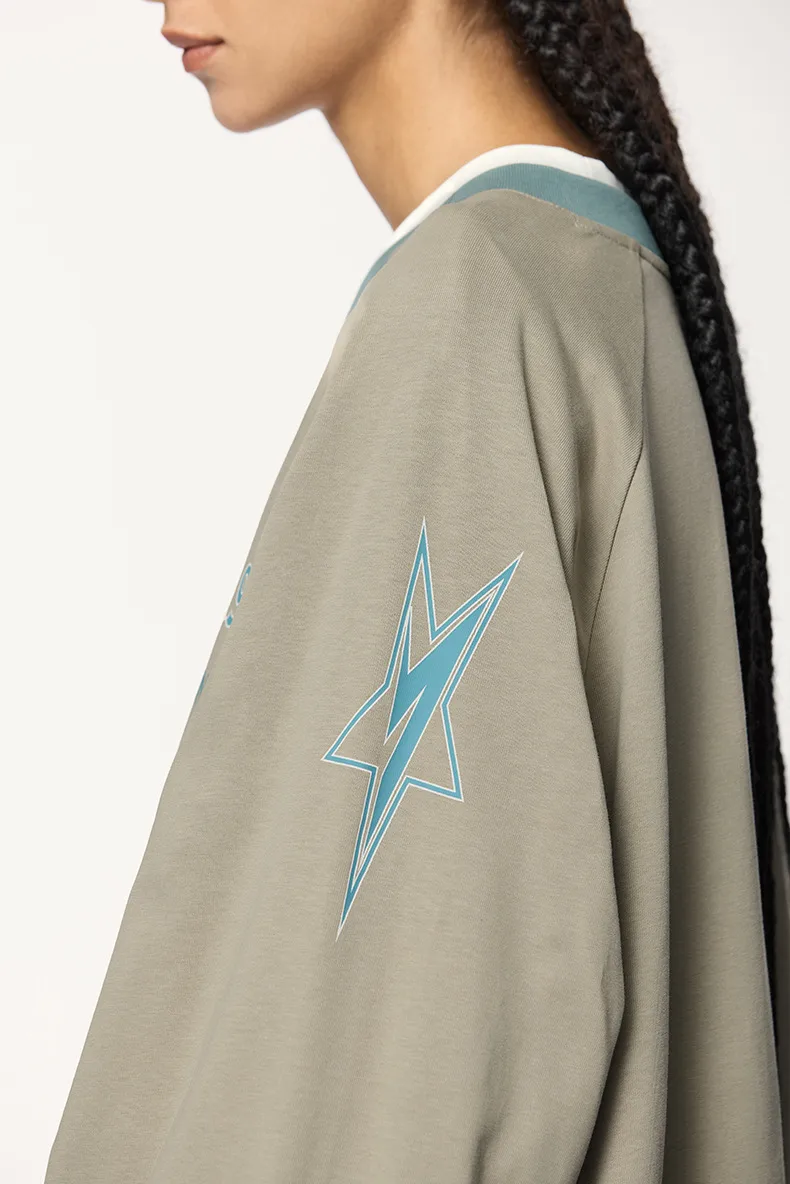 INF Men's | Retro Sports Stitching Long T-shirt  Fall/Winter New Fashion Brand American Stitching Design Leisure Long T display picture 9