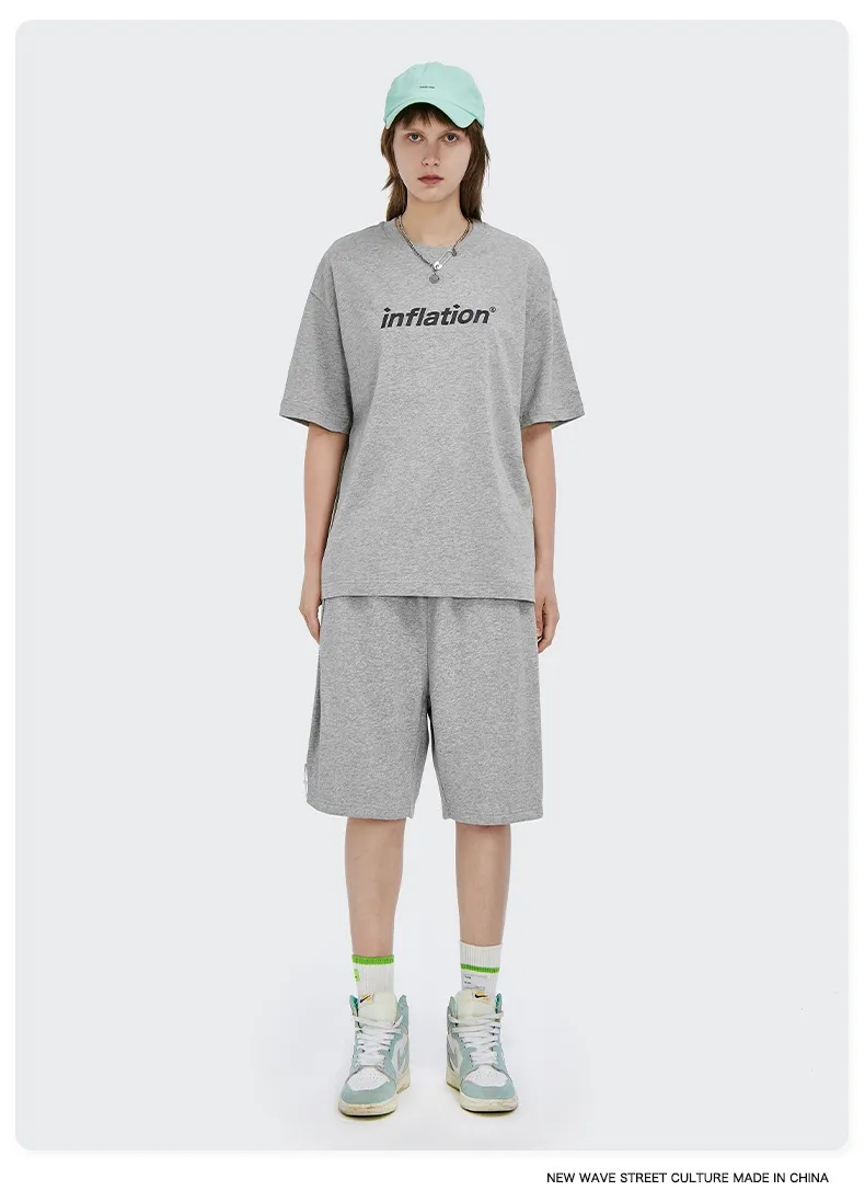 Jie Zhan Discount Store | Loosen Edition Laser Colorful Letter Printing Fashion Brand Street Short Sleeve T-shirt Male display picture 11