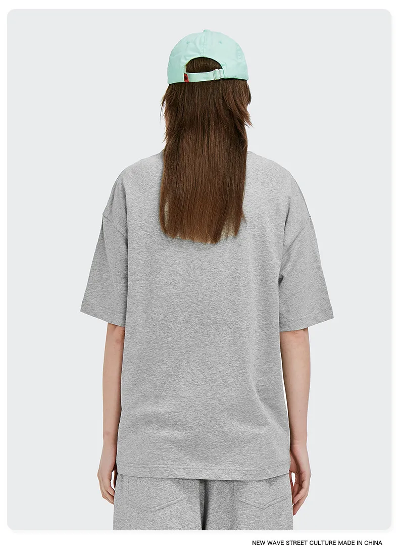 Jie Zhan Discount Store | Loosen Edition Laser Colorful Letter Printing Fashion Brand Street Short Sleeve T-shirt Male display picture 13