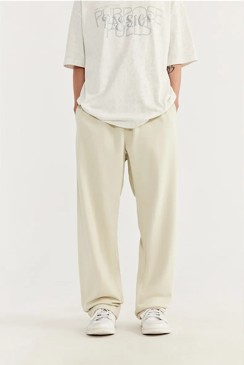 ABS Men's Wear | 445g Heavy Straight Pants  Spring And Summer New Fashion Brand Loose Daily Leisure Sports Pants display picture 3