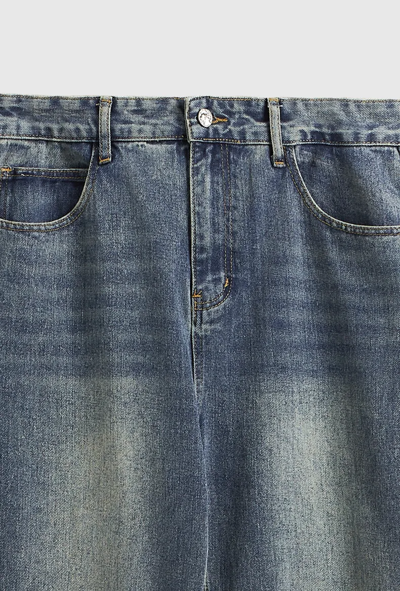 INF Men's | Rough Edge Wash Water Wide Leg Jeans  Spring And Summer New Fashion Brand Street Loose Men's Straight Pants display picture 13