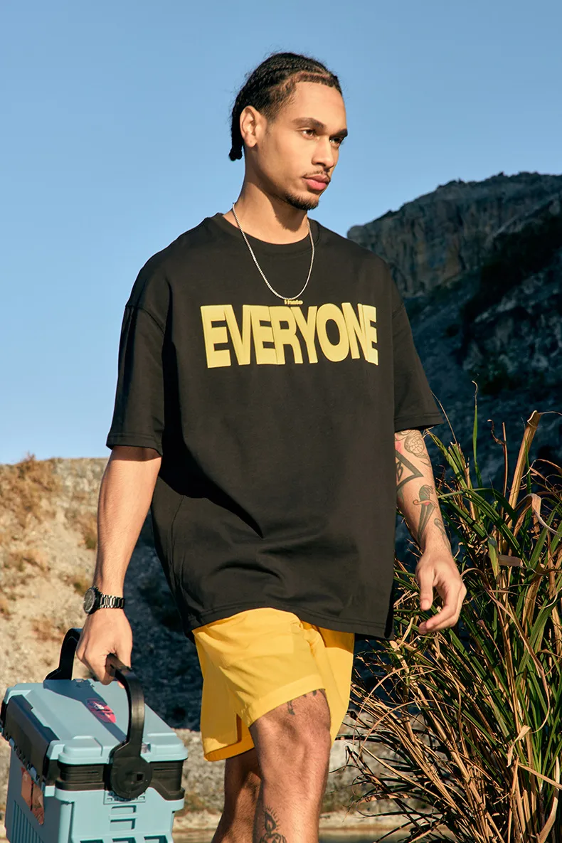 Jie Zhan Men's Wear | 265G American Foam Printing Wide T-shirt  Spring/Summer New Street Tide Brand Heavy Short Sleeve display picture 6