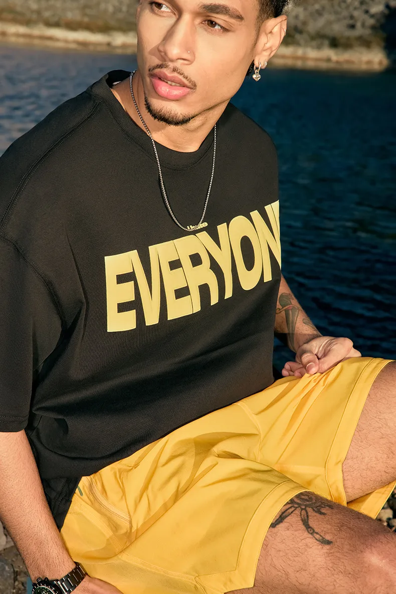Jie Zhan Men's Wear | 265G American Foam Printing Wide T-shirt  Spring/Summer New Street Tide Brand Heavy Short Sleeve display picture 9