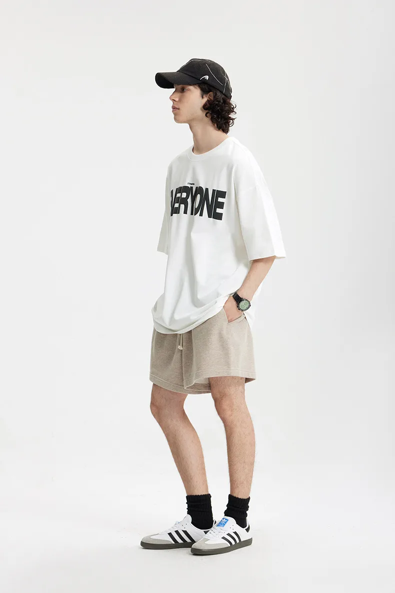 Jie Zhan Men's Wear | 265G American Foam Printing Wide T-shirt  Spring/Summer New Street Tide Brand Heavy Short Sleeve display picture 11