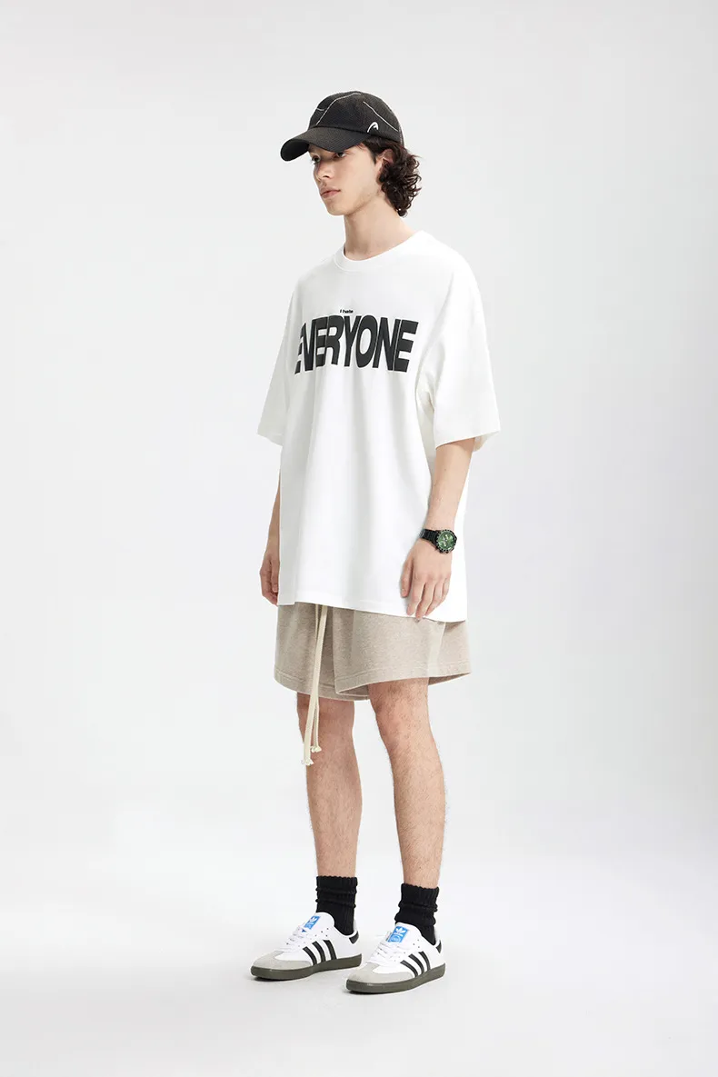 Jie Zhan Men's Wear | 265G American Foam Printing Wide T-shirt  Spring/Summer New Street Tide Brand Heavy Short Sleeve display picture 12