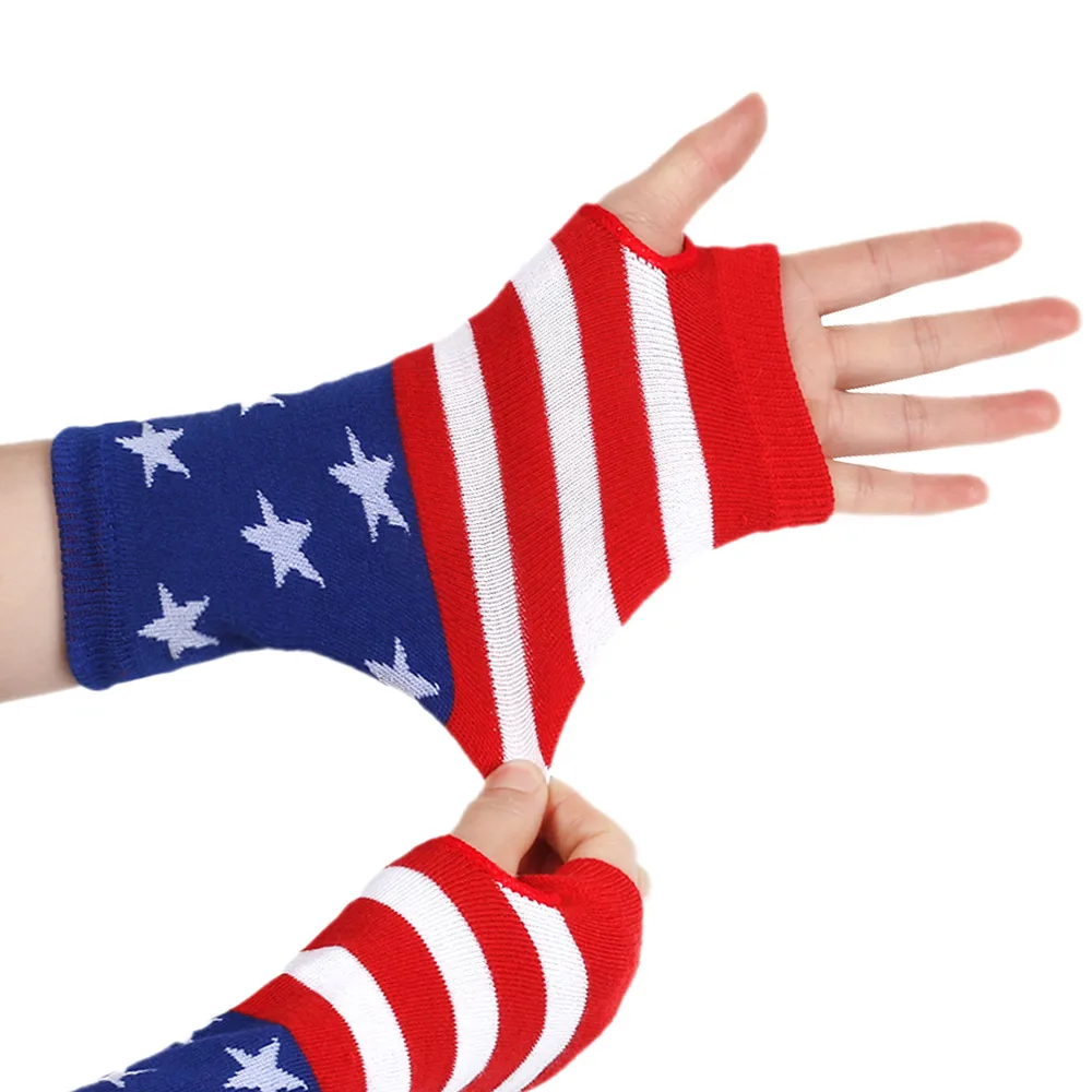 Children's Stars And Stripes Long Socks  Five-pointed Star Socks Gloves American Independence Day Flag Socks Children's Suit display picture 8