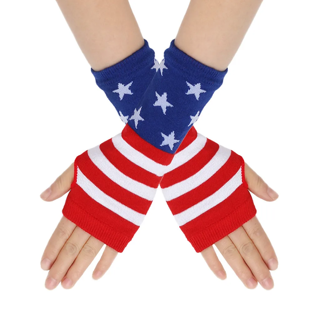 Children's Stars And Stripes Long Socks  Five-pointed Star Socks Gloves American Independence Day Flag Socks Children's Suit display picture 7