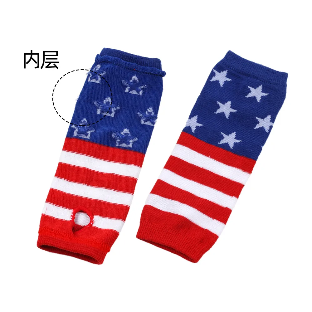Children's Stars And Stripes Long Socks  Five-pointed Star Socks Gloves American Independence Day Flag Socks Children's Suit display picture 4