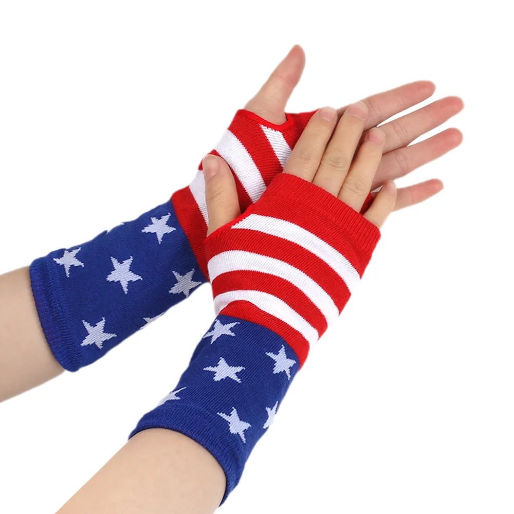 Children's Stars And Stripes Long Socks  Five-pointed Star Socks Gloves American Independence Day Flag Socks Children's Suit display picture 10