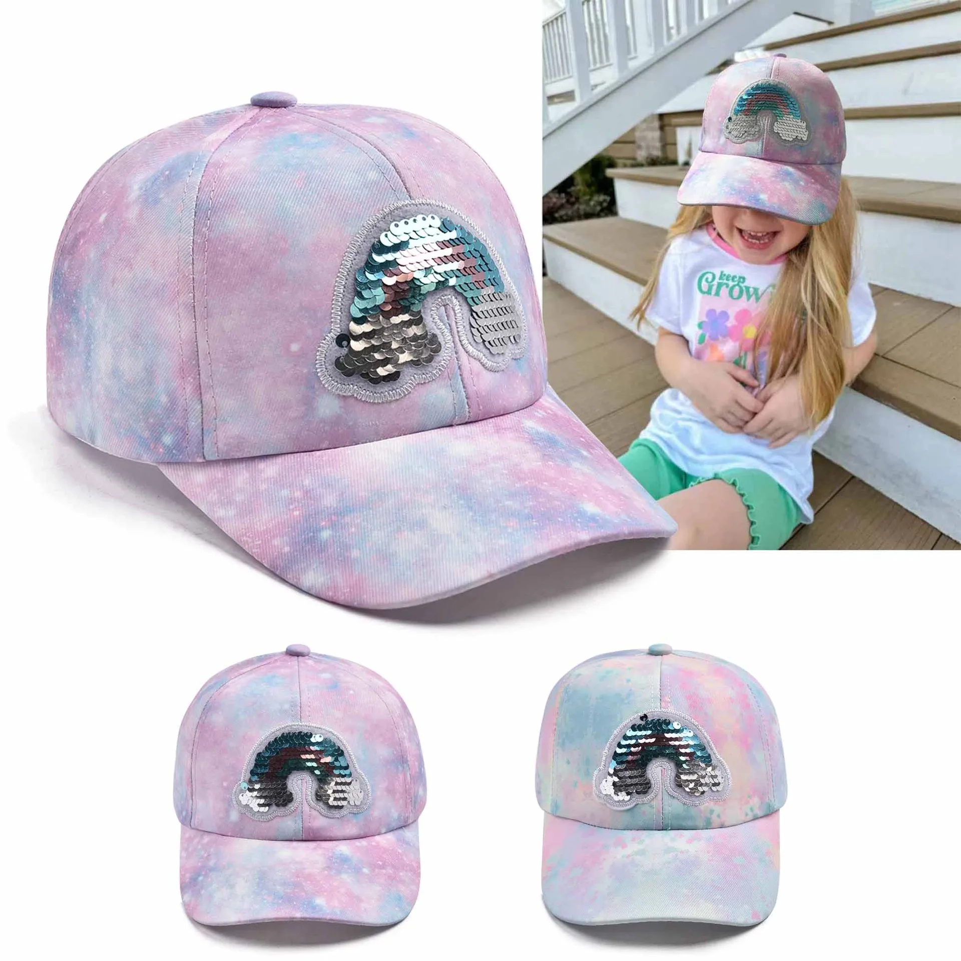 Children Unisex Cute Rainbow Baseball Cap display picture 1