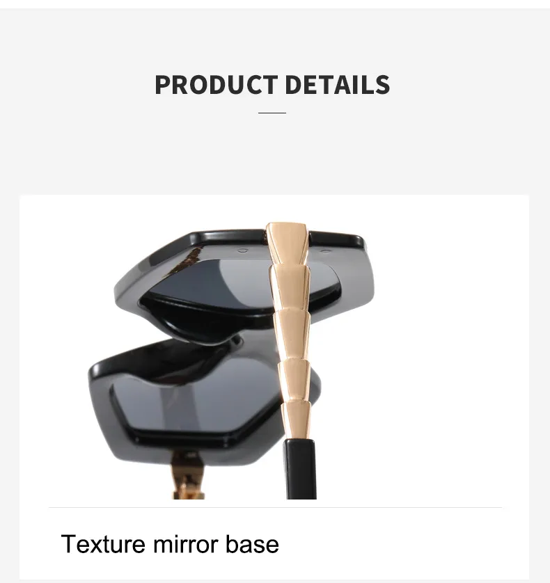 Streetwear Cool Style Solid Color PC UV400 Protection Tinted Lenses Polygon Full Frame Glasses display picture 6