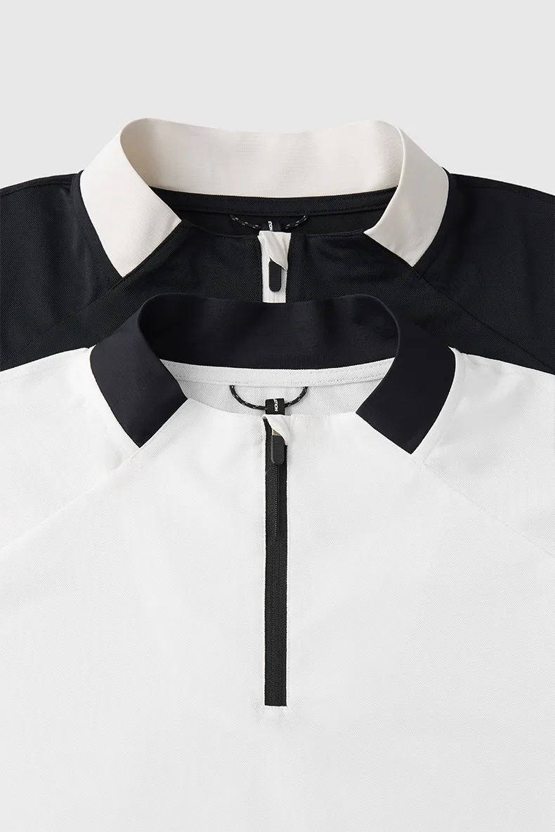 Jie Zhan Women's Wear | Zipper T-shirt  Spring/Summer New Lightweight Cool Golf Tennis Commuter Stitching Short Sleeve display picture 15