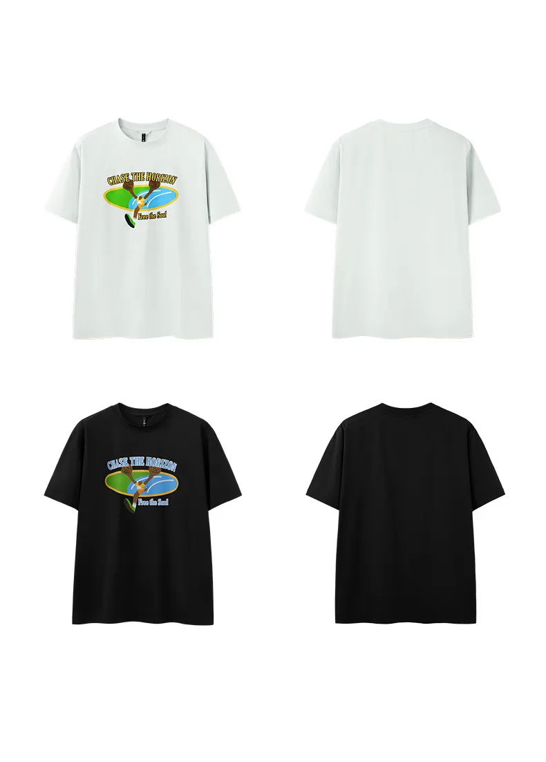 Jie Zhan Men's Wear | COOLMAX Creative Track And Field Printed T-shirt  Spring/Summer New American Street Quick-drying Short Sleeve display picture 3