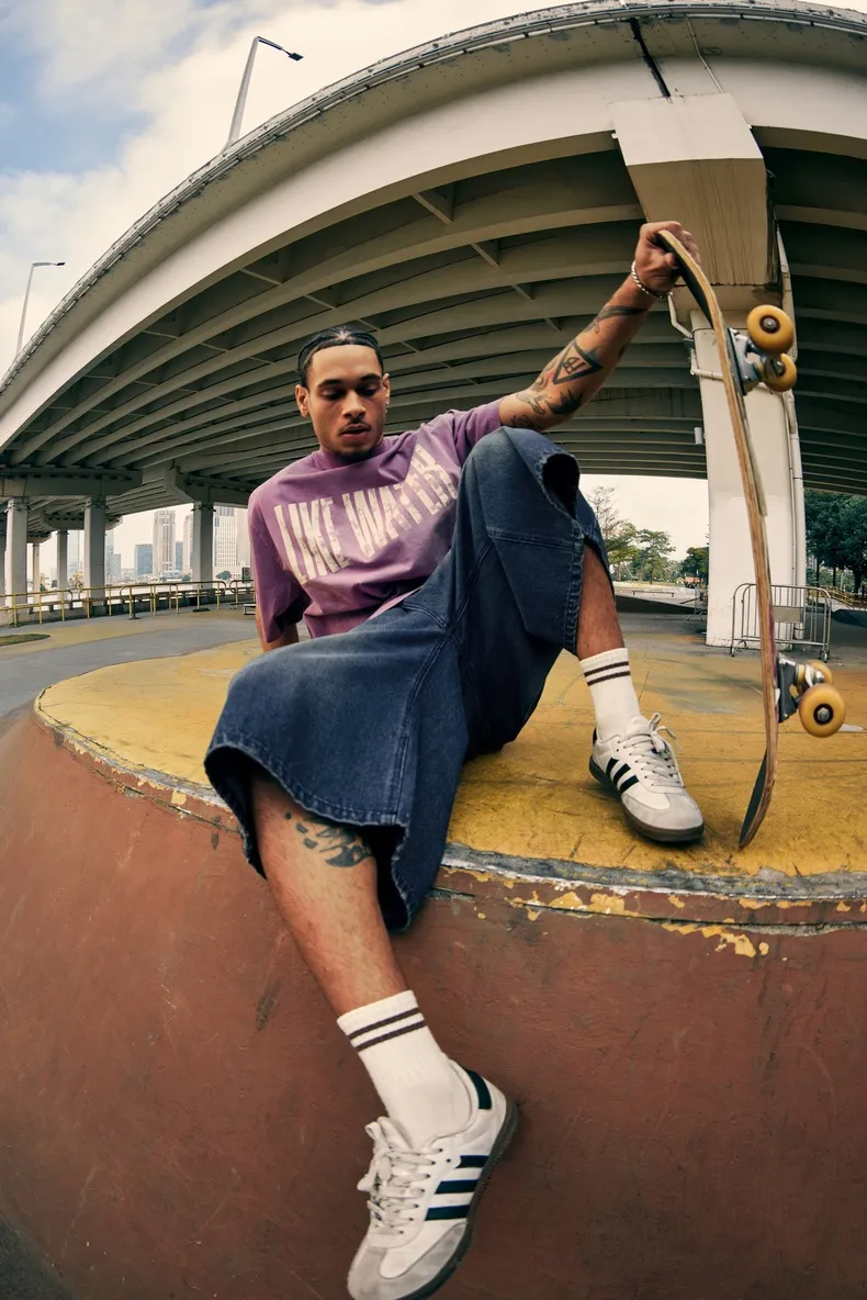 Jie Zhan Men's Wear | Fake Two-piece Seven-point Wash Jeans  Spring/Summer New American Street Casual Shorts Men display picture 5