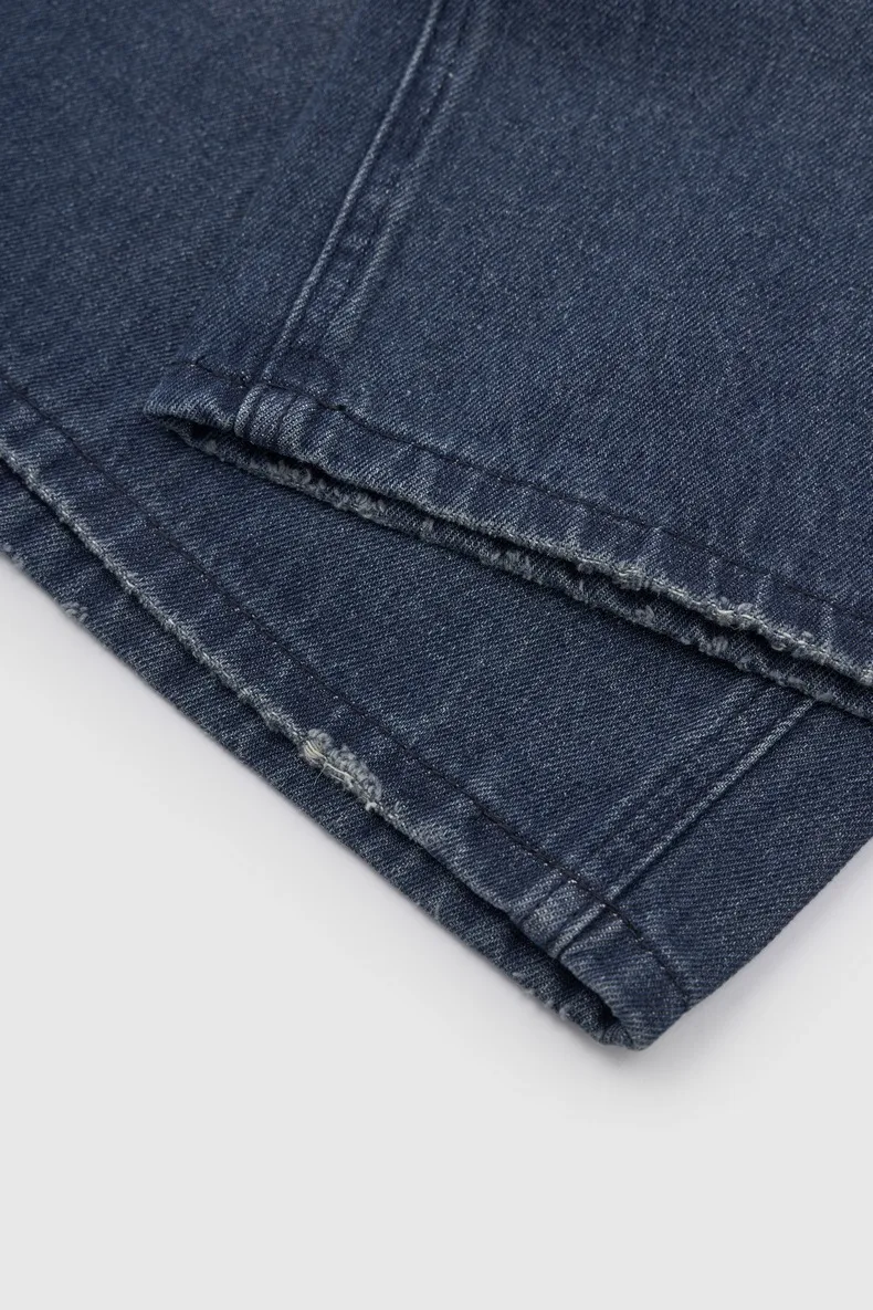 Jie Zhan Men's Wear | Fake Two-piece Seven-point Wash Jeans  Spring/Summer New American Street Casual Shorts Men display picture 25