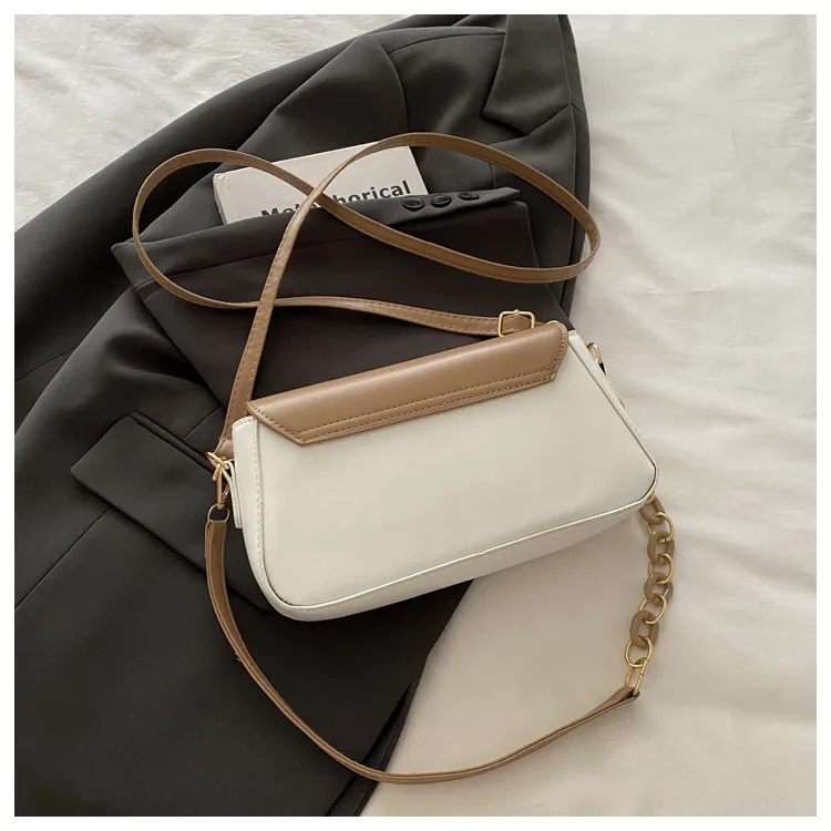 Niche Design Sense Foreign Style Contrast Color Trend Summer New Fashion Casual All-match High-quality Shoulder Crossbody Bag For Women display picture 2