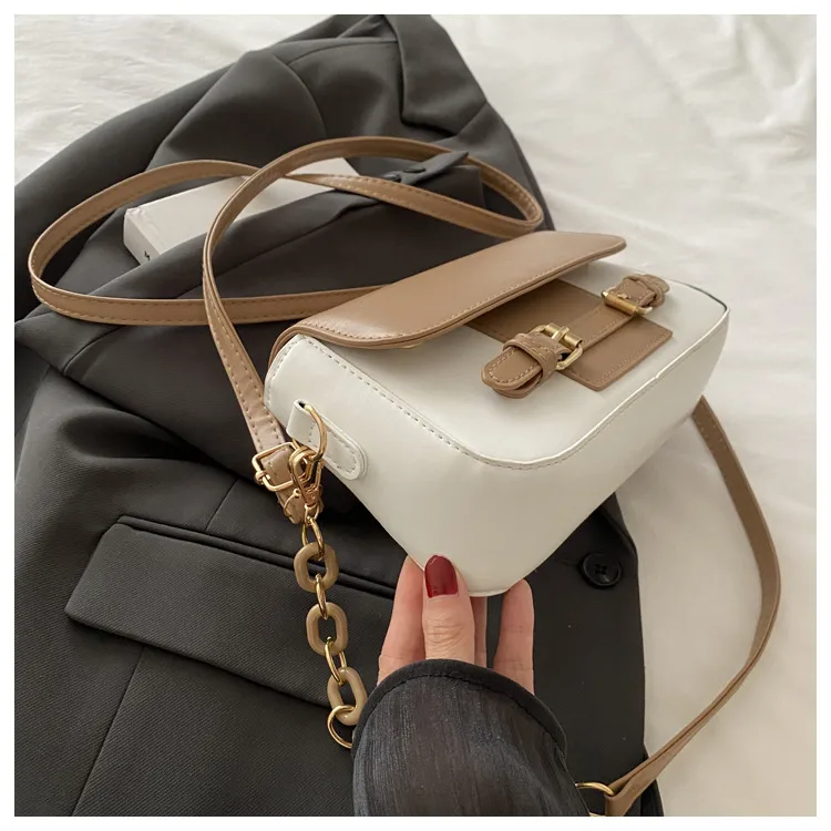 Niche Design Sense Foreign Style Contrast Color Trend Summer New Fashion Casual All-match High-quality Shoulder Crossbody Bag For Women display picture 3