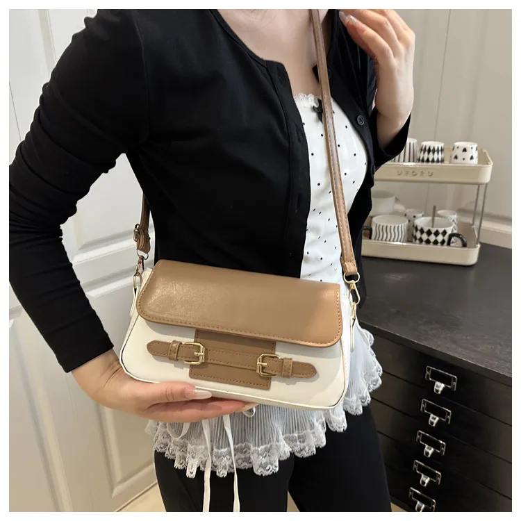 Niche Design Sense Foreign Style Contrast Color Trend Summer New Fashion Casual All-match High-quality Shoulder Crossbody Bag For Women display picture 5
