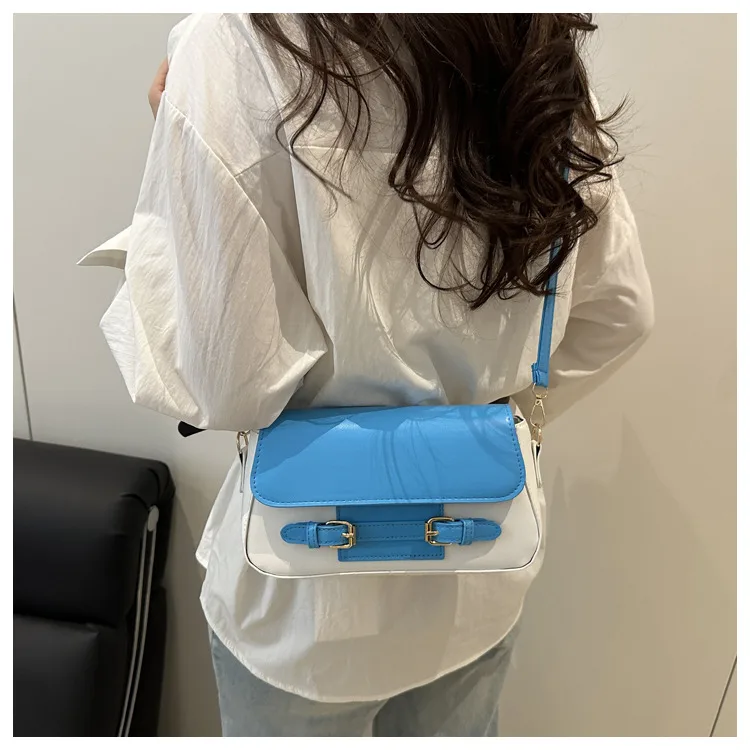 Niche Design Sense Foreign Style Contrast Color Trend Summer New Fashion Casual All-match High-quality Shoulder Crossbody Bag For Women display picture 7