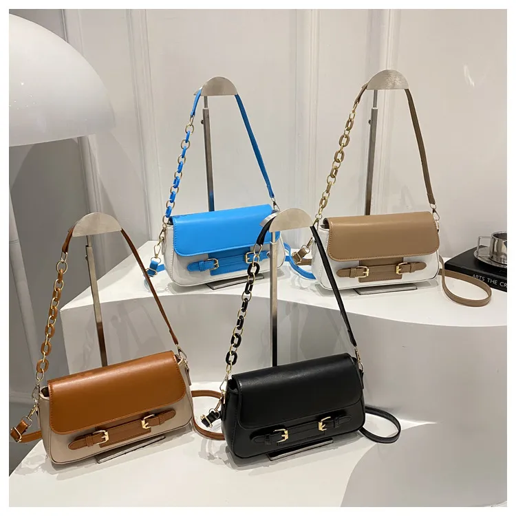 Niche Design Sense Foreign Style Contrast Color Trend Summer New Fashion Casual All-match High-quality Shoulder Crossbody Bag For Women display picture 13