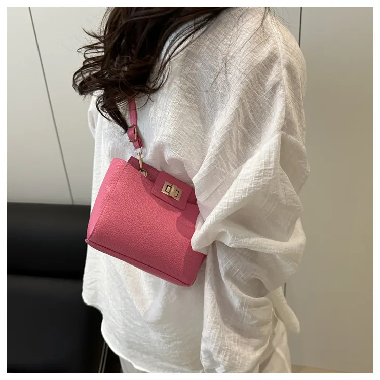 Vintage Small Crowdbag Women's  Summer New Fashionable Texturized Portable Shoulder Bag Casual Simple Crossbody Bag display picture 8