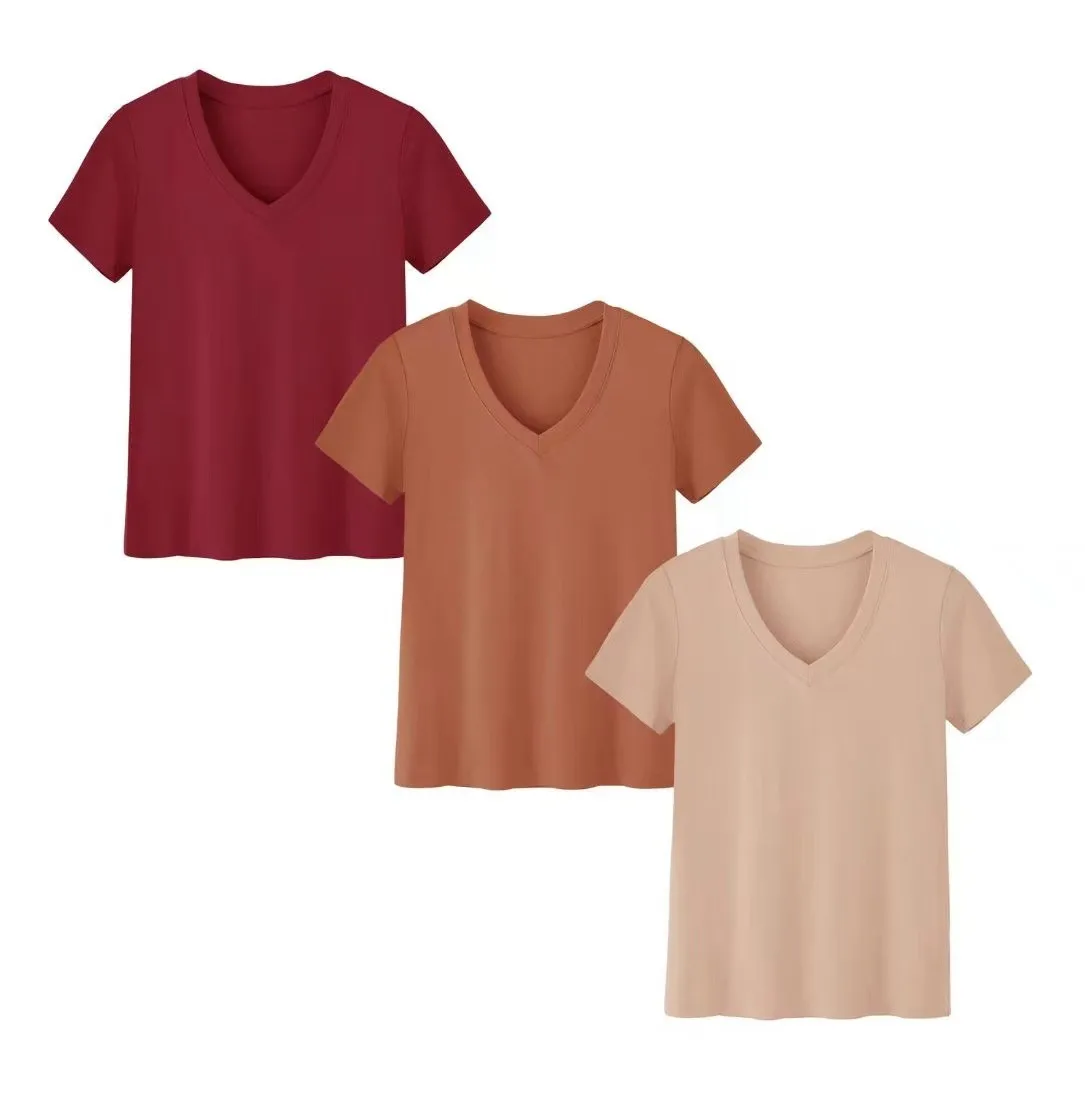 Short-sleeved Loose Split Top Three-piece T-shirt Combination Summer New Solid Color Women's Clothing display picture 11
