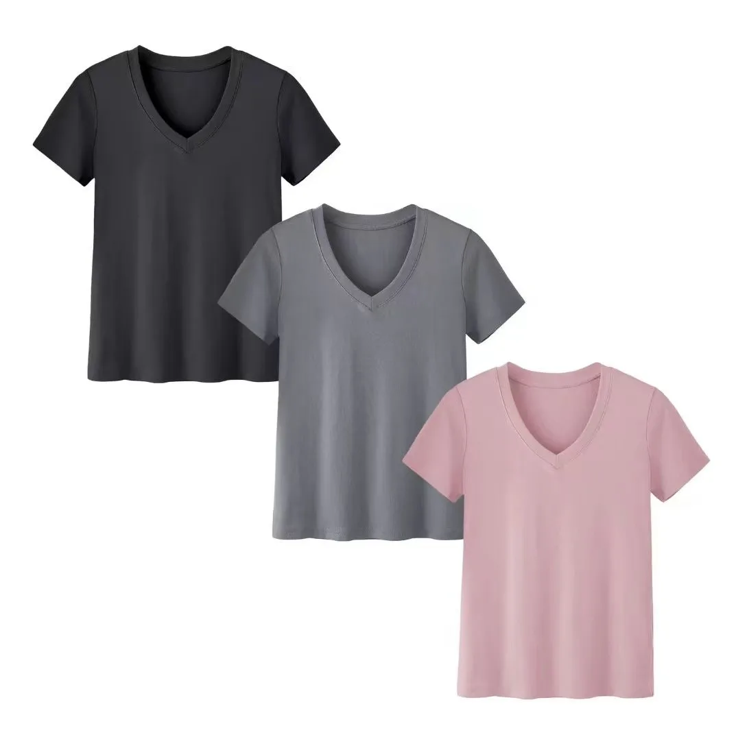 Short-sleeved Loose Split Top Three-piece T-shirt Combination Summer New Solid Color Women's Clothing display picture 14