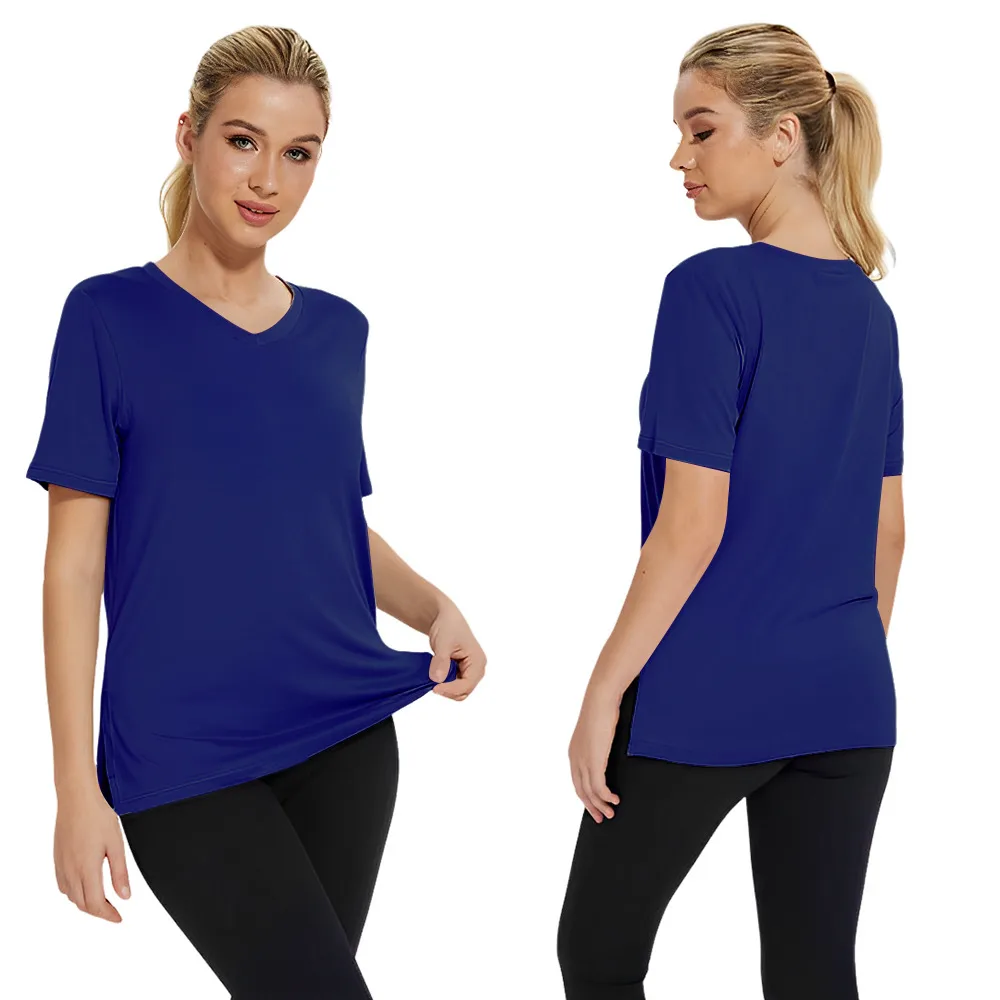 Short-sleeved Loose Split Top Three-piece T-shirt Combination Summer New Solid Color Women's Clothing display picture 20